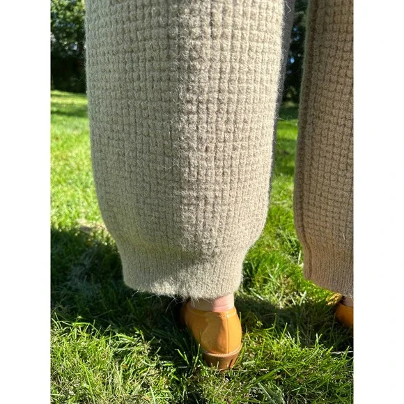 Lauren Manoogian Waffle Cardigan Sweater & Pant Sz 3 Large Set Alpaca Willow